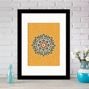 Quadro Decorativo MDF Emoldurado - Arte Multicolor 24x29cm com Moldura de Madeira 2cm