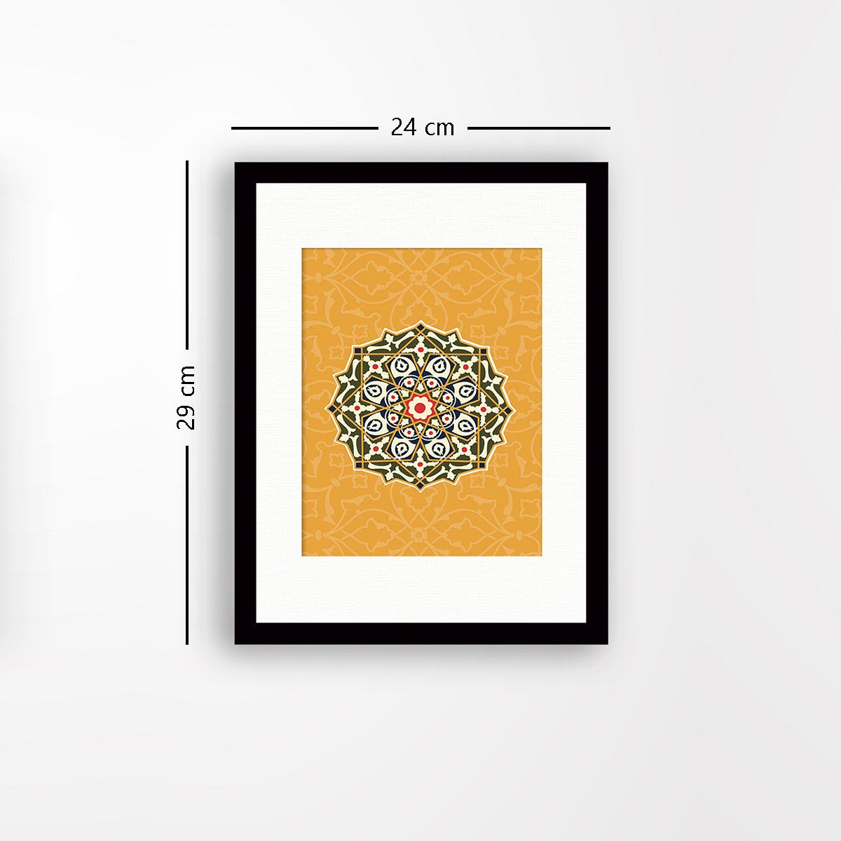 Quadro Decorativo MDF Emoldurado - Arte Multicolor 24x29cm com Moldura de Madeira 2cm