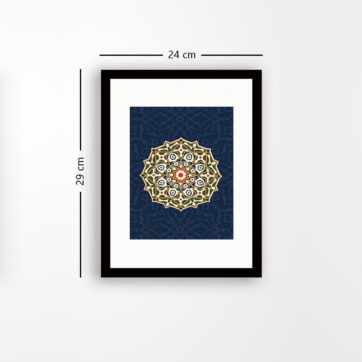 Quadro Decorativo MDF Emoldurado - Arte Multicolor 24x29cm com Moldura de Madeira 2cm