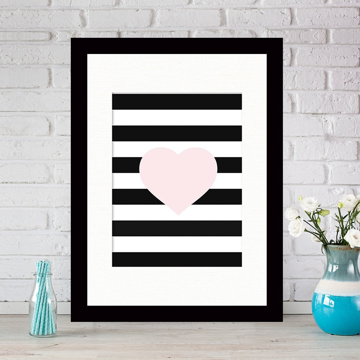 Quadro Decorativo MDF Emoldurado - Arte Multicolor 24x29cm com Moldura de Madeira 2cm