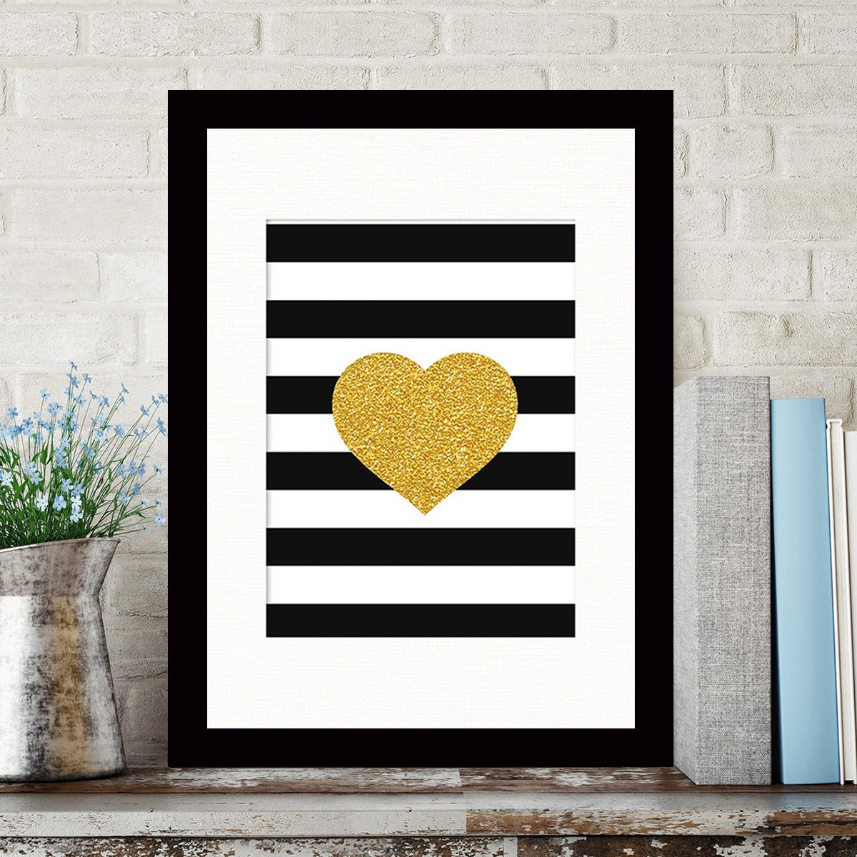 Quadro Decorativo MDF Emoldurado - Arte Multicolor 24x29cm com Moldura de Madeira 2cm