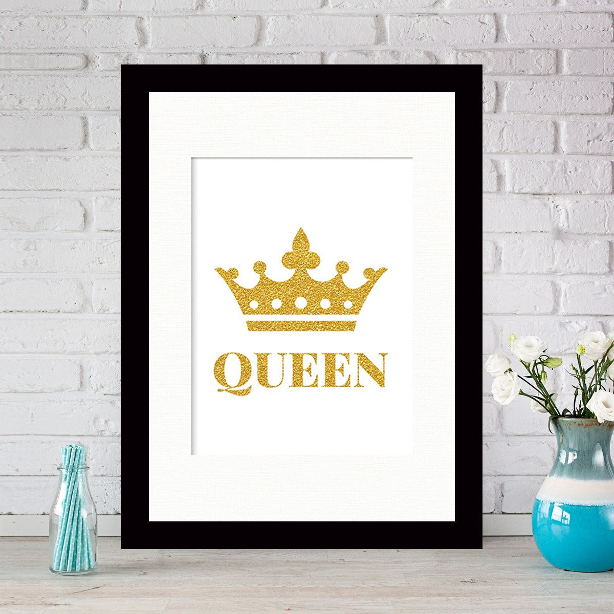 Quadro Decorativo MDF Emoldurado - Arte Multicolor 24x29cm com Moldura de Madeira 2cm