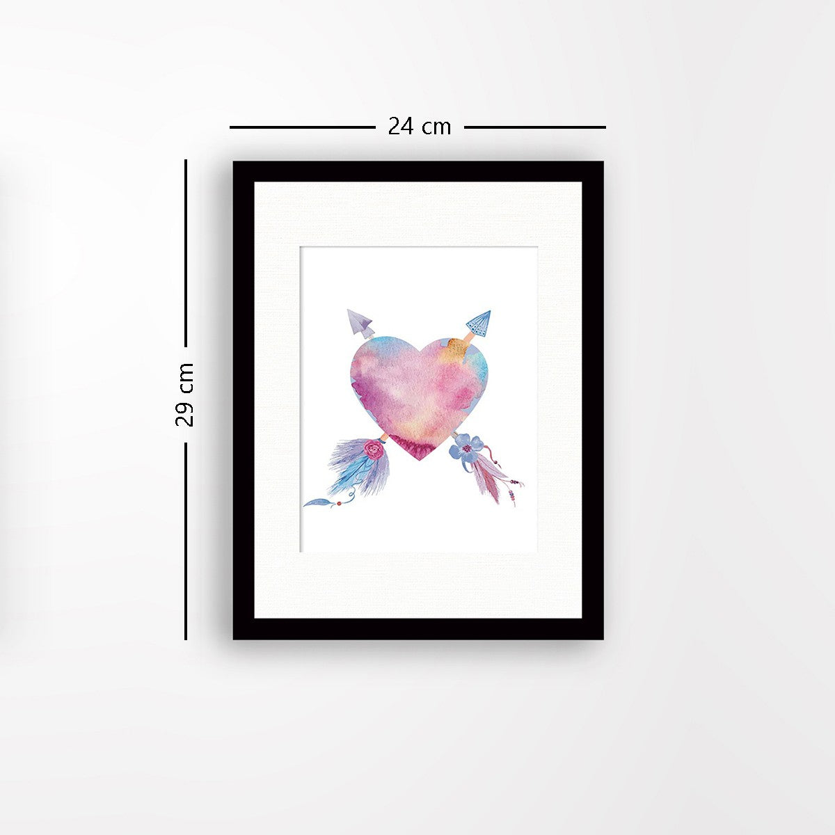 Quadro Decorativo MDF Emoldurado - Arte Multicolor 24x29cm com Moldura de Madeira 2cm