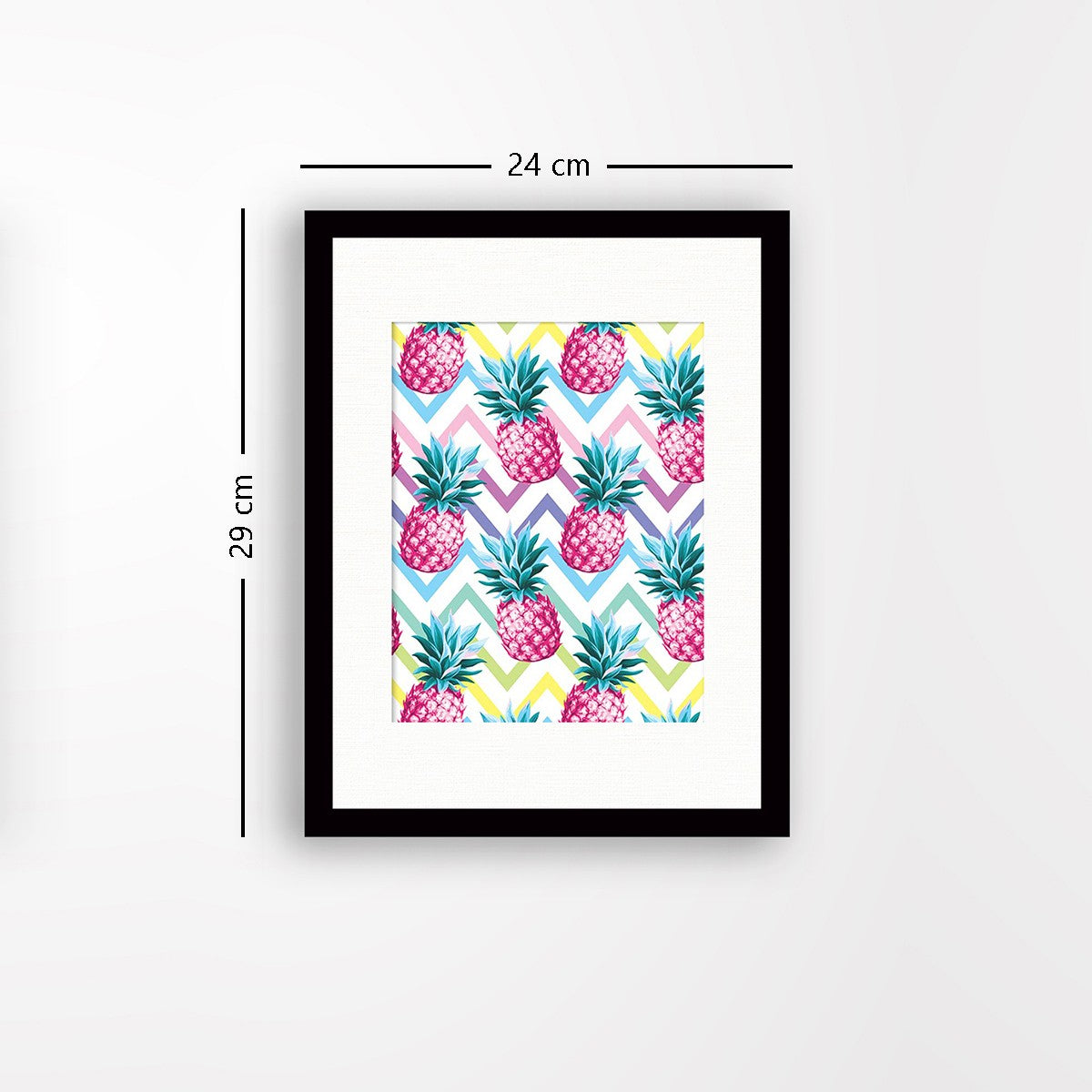 Quadro Decorativo MDF Emoldurado - Arte Multicolor 24x29cm com Moldura de Madeira 2cm