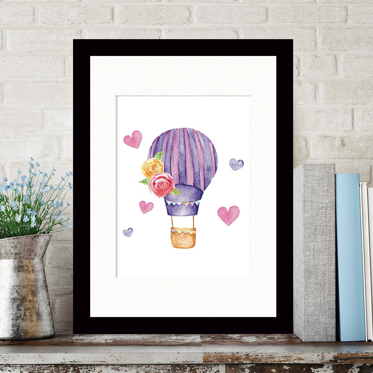 Quadro Decorativo MDF Emoldurado - Arte Multicolor 24x29cm com Moldura de Madeira 2cm