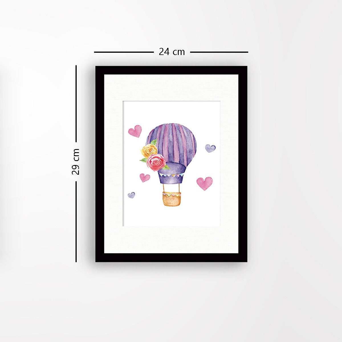 Quadro Decorativo MDF Emoldurado - Arte Multicolor 24x29cm com Moldura de Madeira 2cm