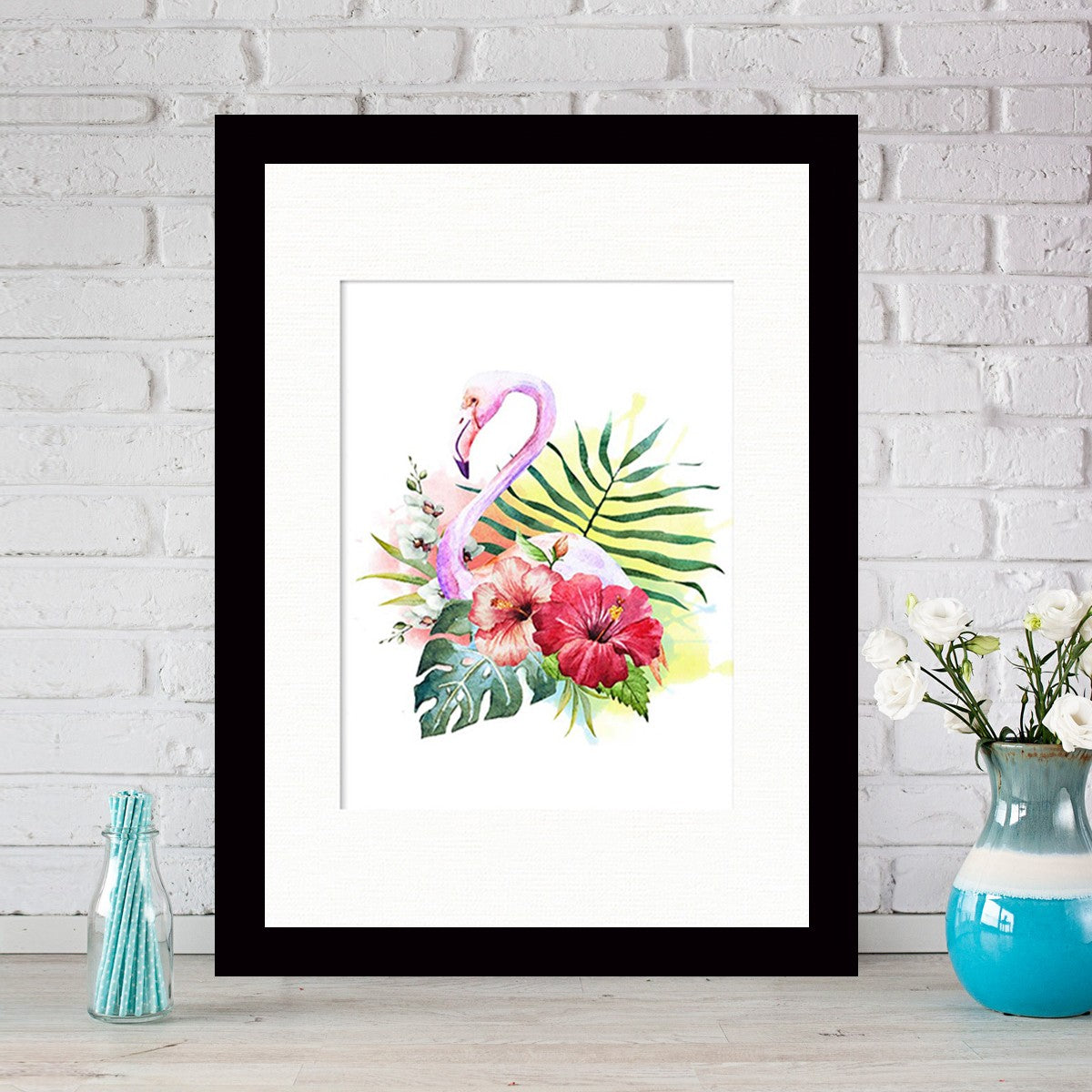 Quadro Decorativo MDF Emoldurado - Arte Multicolor 24x29cm com Moldura de Madeira 2cm