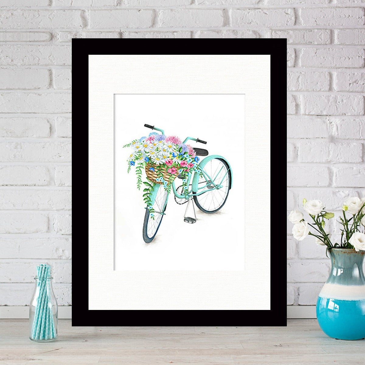 Quadro Decorativo MDF Emoldurado - Arte Multicolor 24x29cm com Moldura de Madeira 2cm