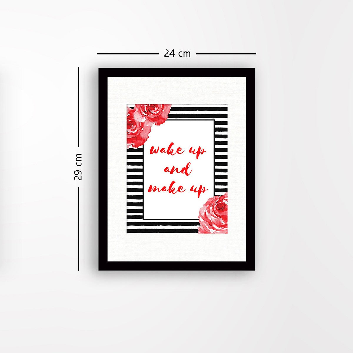 Quadro Decorativo MDF Emoldurado - Arte Multicolor 24x29cm com Moldura de Madeira 2cm