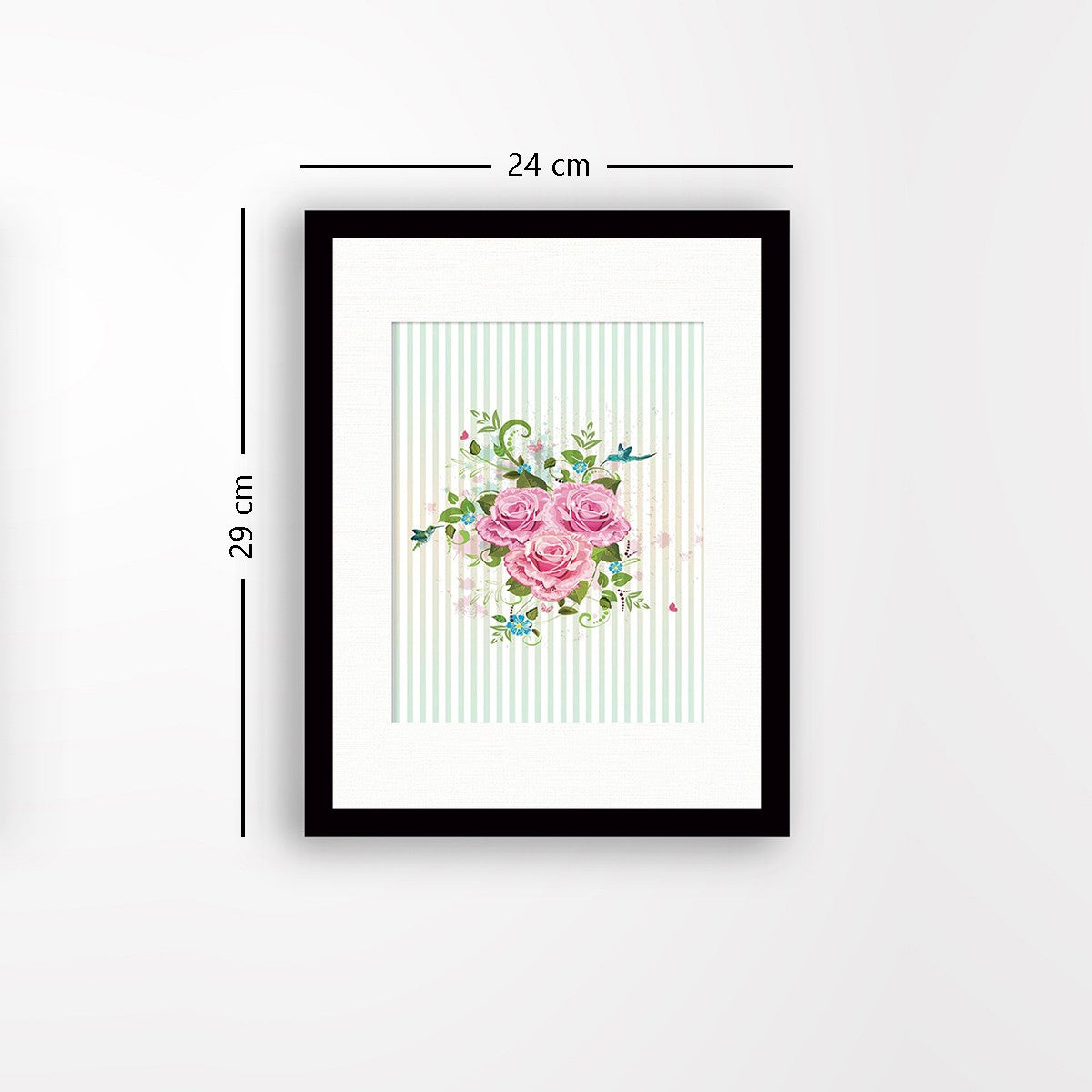 Quadro Decorativo MDF Emoldurado - Arte Multicolor 24x29cm com Moldura de Madeira 2cm