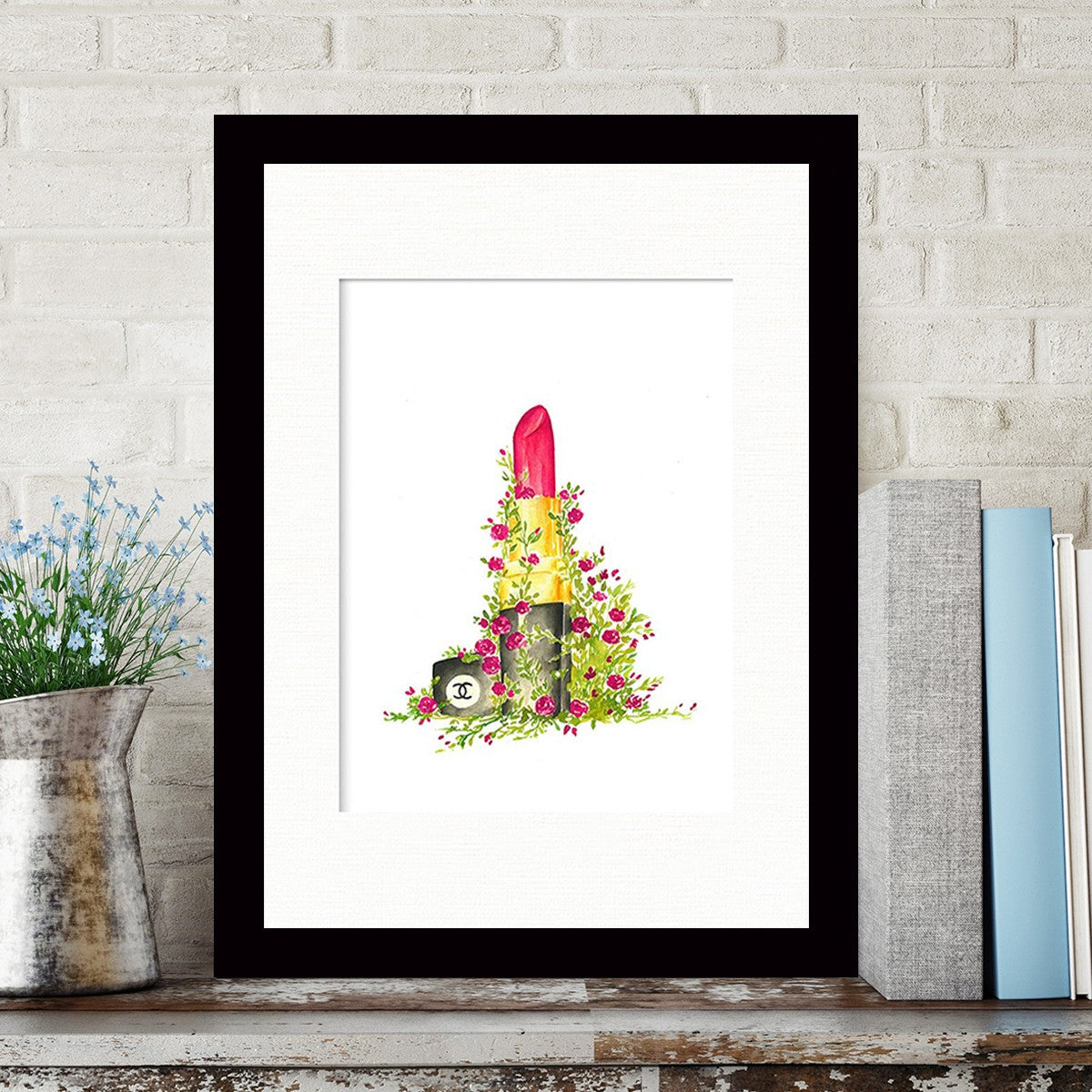 Quadro Decorativo MDF Emoldurado - Arte Multicolor 24x29cm com Moldura de Madeira 2cm