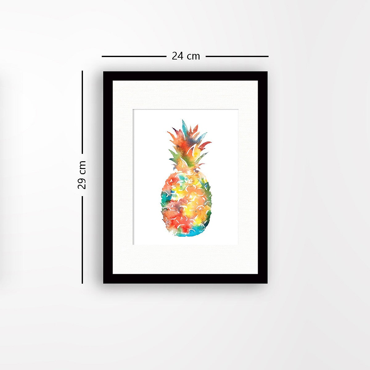 Quadro Decorativo MDF Emoldurado - Arte Multicolor 24x29cm com Moldura de Madeira 2cm