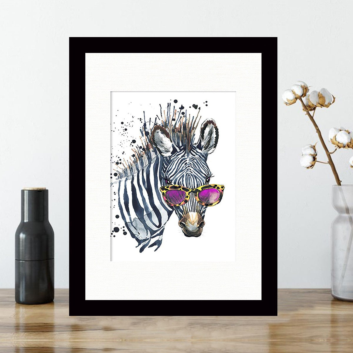 Quadro Decorativo MDF Emoldurado - Arte Multicolor 24x29cm com Moldura de Madeira 2cm