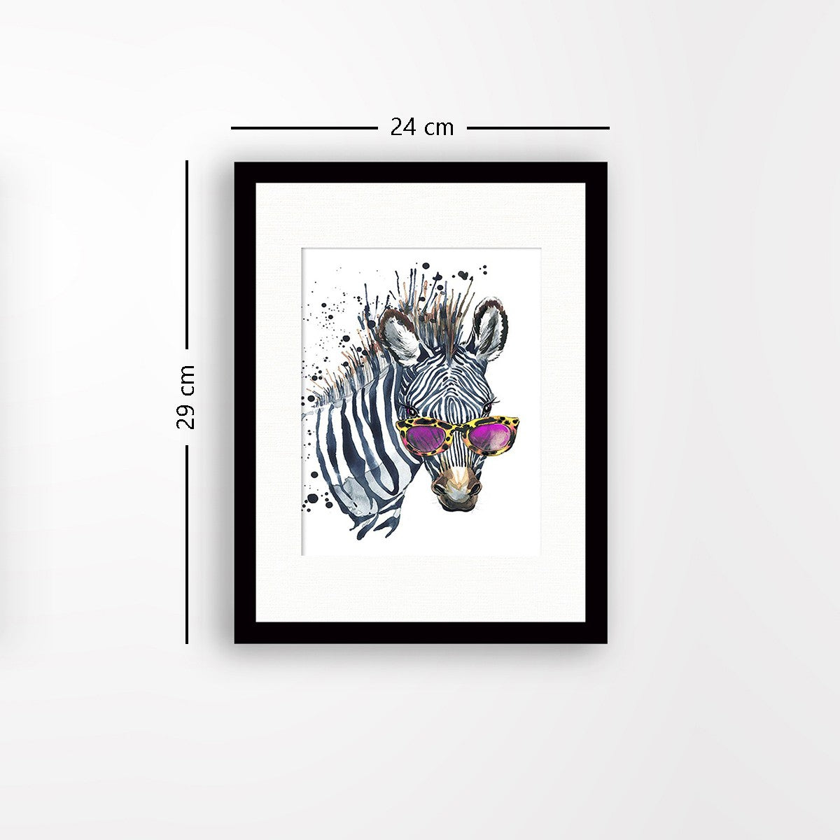 Quadro Decorativo MDF Emoldurado - Arte Multicolor 24x29cm com Moldura de Madeira 2cm