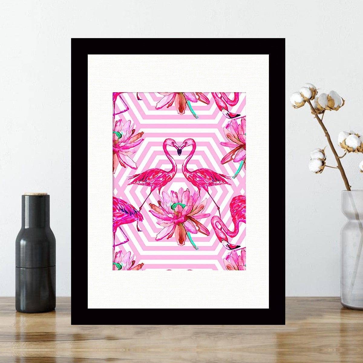 Quadro Decorativo MDF Emoldurado - Arte Multicolor 24x29cm com Moldura de Madeira 2cm