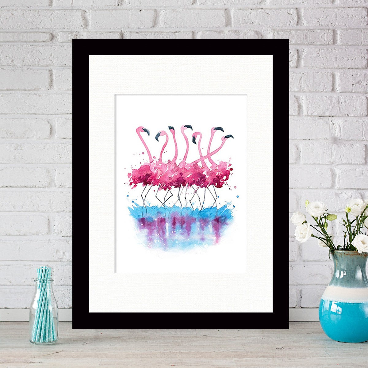 Quadro Decorativo MDF Emoldurado - Arte Multicolor 24x29cm com Moldura de Madeira 2cm