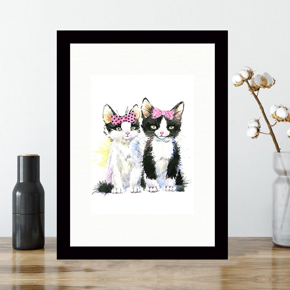 Quadro Decorativo MDF Emoldurado - Arte Multicolor 24x29cm com Moldura de Madeira 2cm