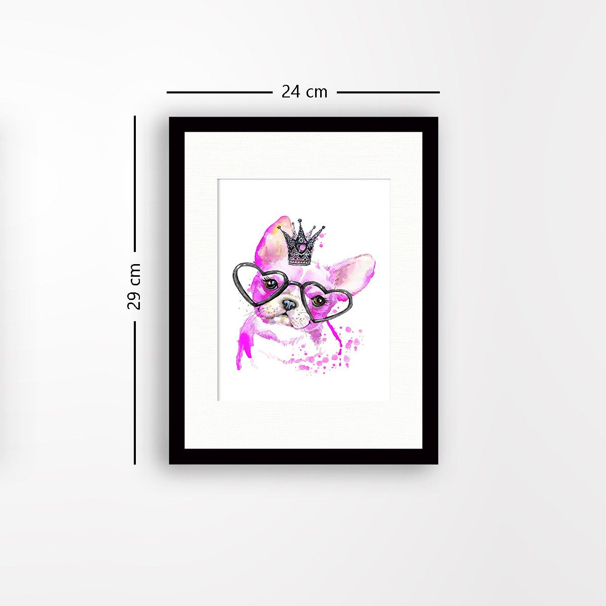 Quadro Decorativo MDF Emoldurado - Arte Multicolor 24x29cm com Moldura de Madeira 2cm