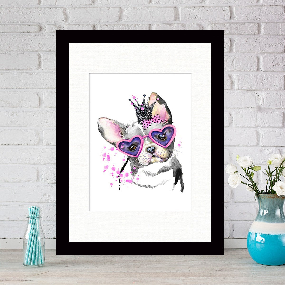 Quadro Decorativo MDF Emoldurado - Arte Multicolor 24x29cm com Moldura de Madeira 2cm