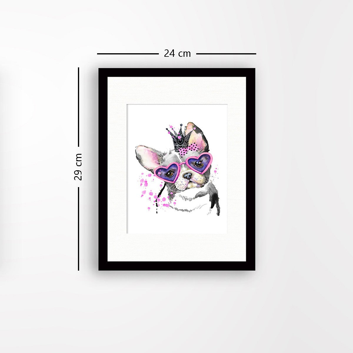 Quadro Decorativo MDF Emoldurado - Arte Multicolor 24x29cm com Moldura de Madeira 2cm