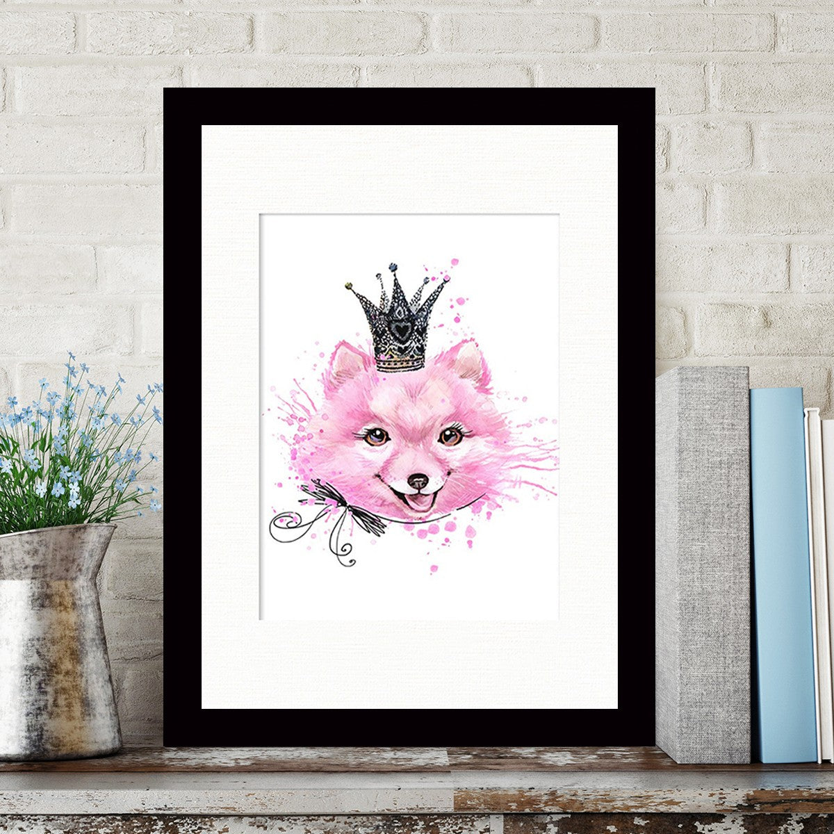 Quadro Decorativo MDF Emoldurado - Arte Multicolor 24x29cm com Moldura de Madeira 2cm