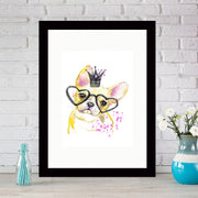 Quadro Decorativo MDF Emoldurado - Arte Multicolor 24x29cm com Moldura de Madeira 2cm