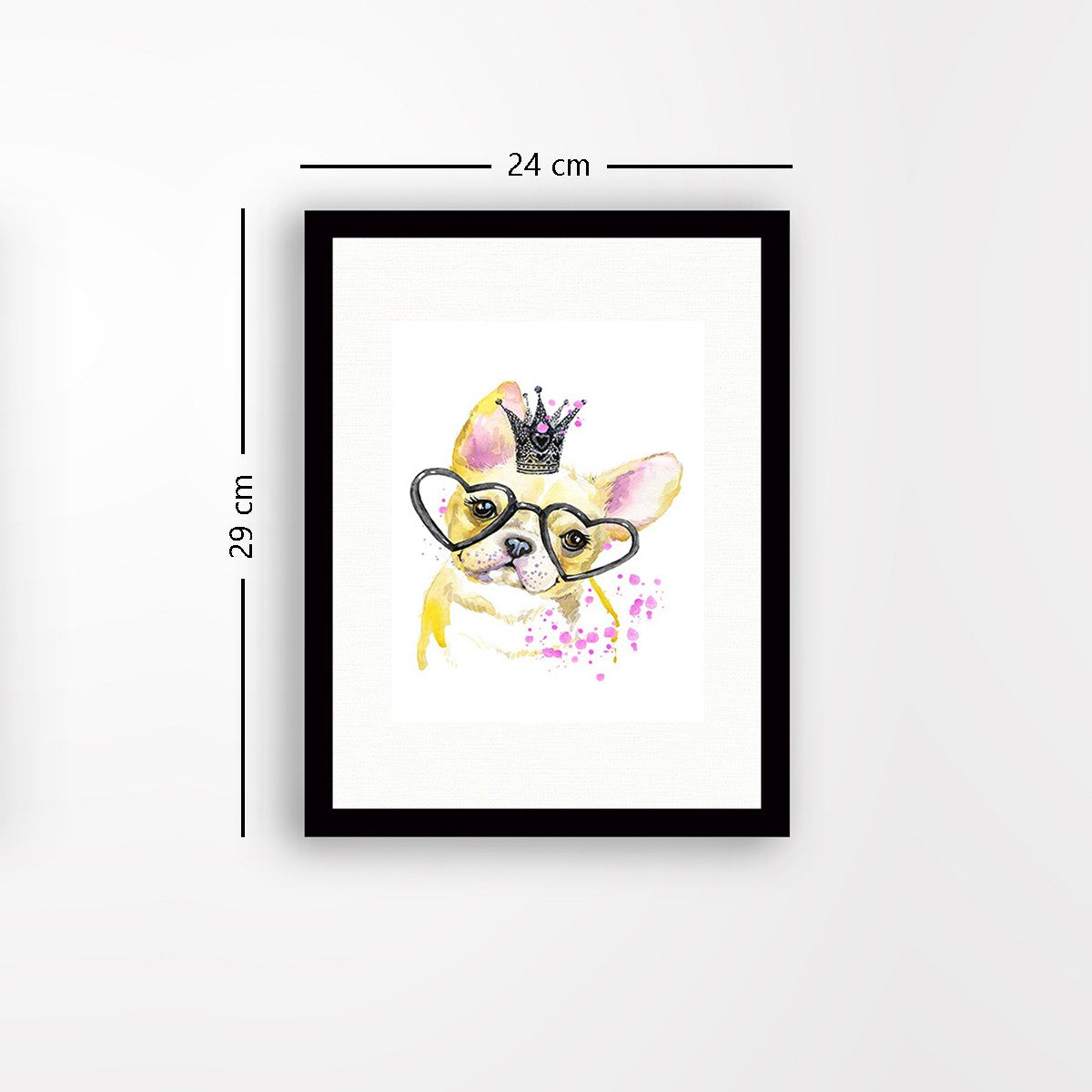 Quadro Decorativo MDF Emoldurado - Arte Multicolor 24x29cm com Moldura de Madeira 2cm