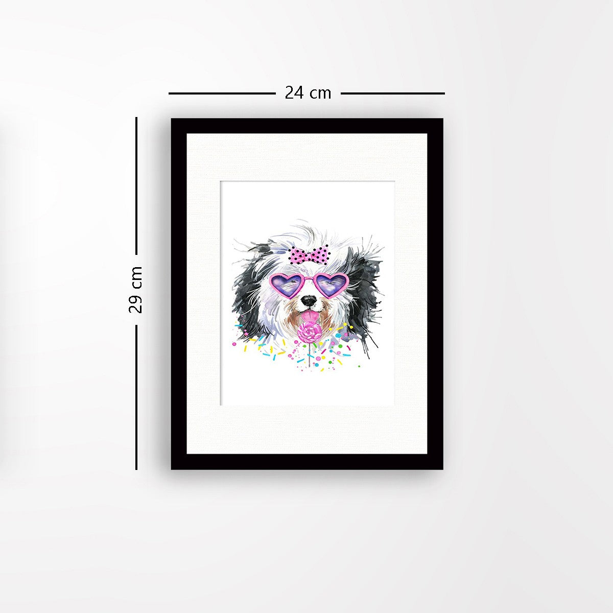 Quadro Decorativo MDF Emoldurado - Arte Multicolor 24x29cm com Moldura de Madeira 2cm