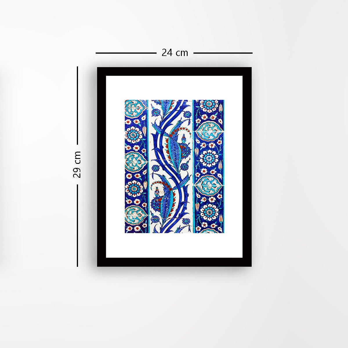 Quadro Decorativo MDF Emoldurado - Arte Multicolor 24x29cm com Moldura de Madeira 2cm