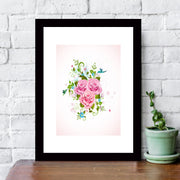 Quadro Decorativo MDF Emoldurado - Arte Multicolor 24x29cm com Moldura de Madeira 2cm