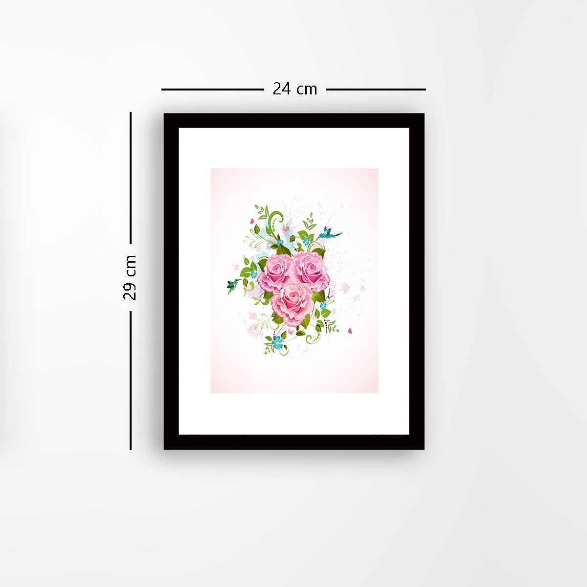 Quadro Decorativo MDF Emoldurado - Arte Multicolor 24x29cm com Moldura de Madeira 2cm