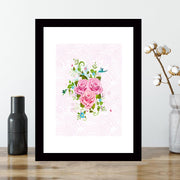 Quadro Decorativo MDF Emoldurado - Arte Multicolor 24x29cm com Moldura de Madeira 2cm