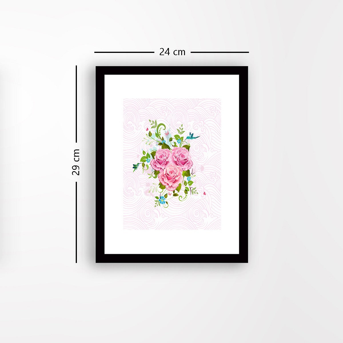 Quadro Decorativo MDF Emoldurado - Arte Multicolor 24x29cm com Moldura de Madeira 2cm