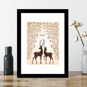 Quadro Decorativo MDF Emoldurado - Arte Multicolor 24x29cm com Moldura de Madeira 2cm