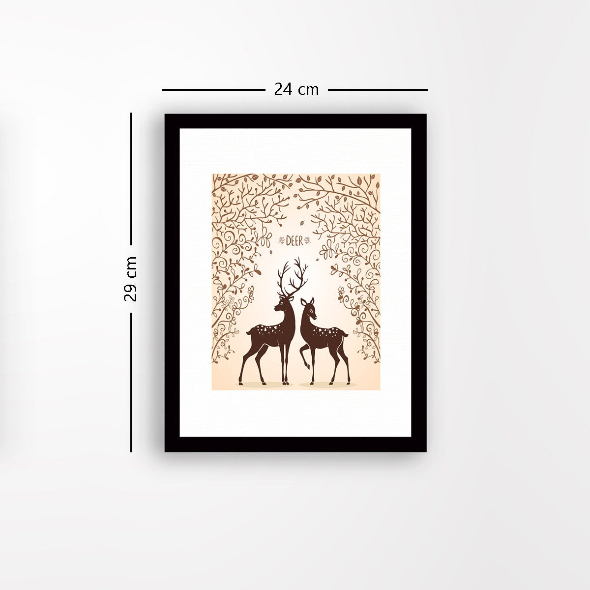 Quadro Decorativo MDF Emoldurado - Arte Multicolor 24x29cm com Moldura de Madeira 2cm