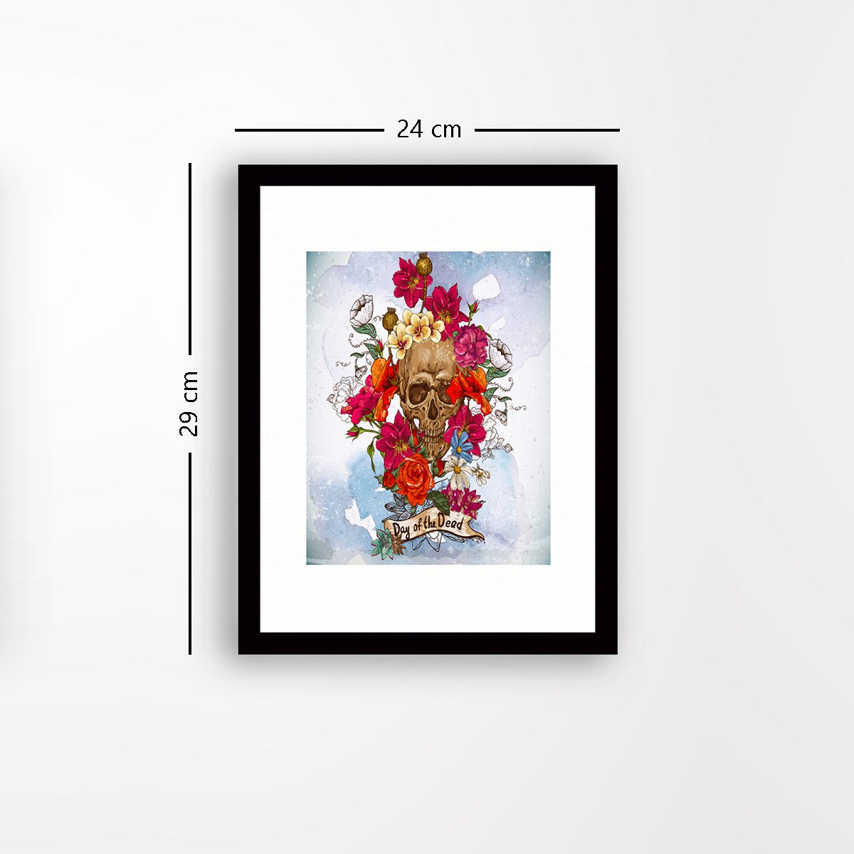 Quadro Decorativo MDF Emoldurado - Arte Multicolor 24x29cm com Moldura de Madeira 2cm