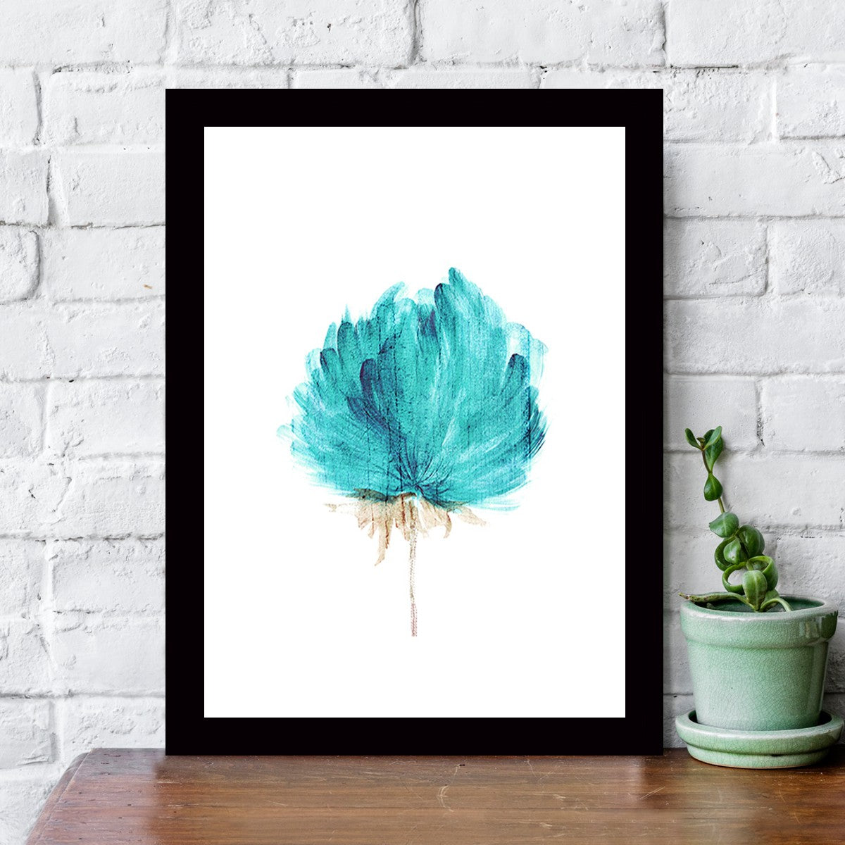 Quadro Decorativo MDF Emoldurado - Arte Multicolor 24x29cm com Moldura de Madeira 2cm