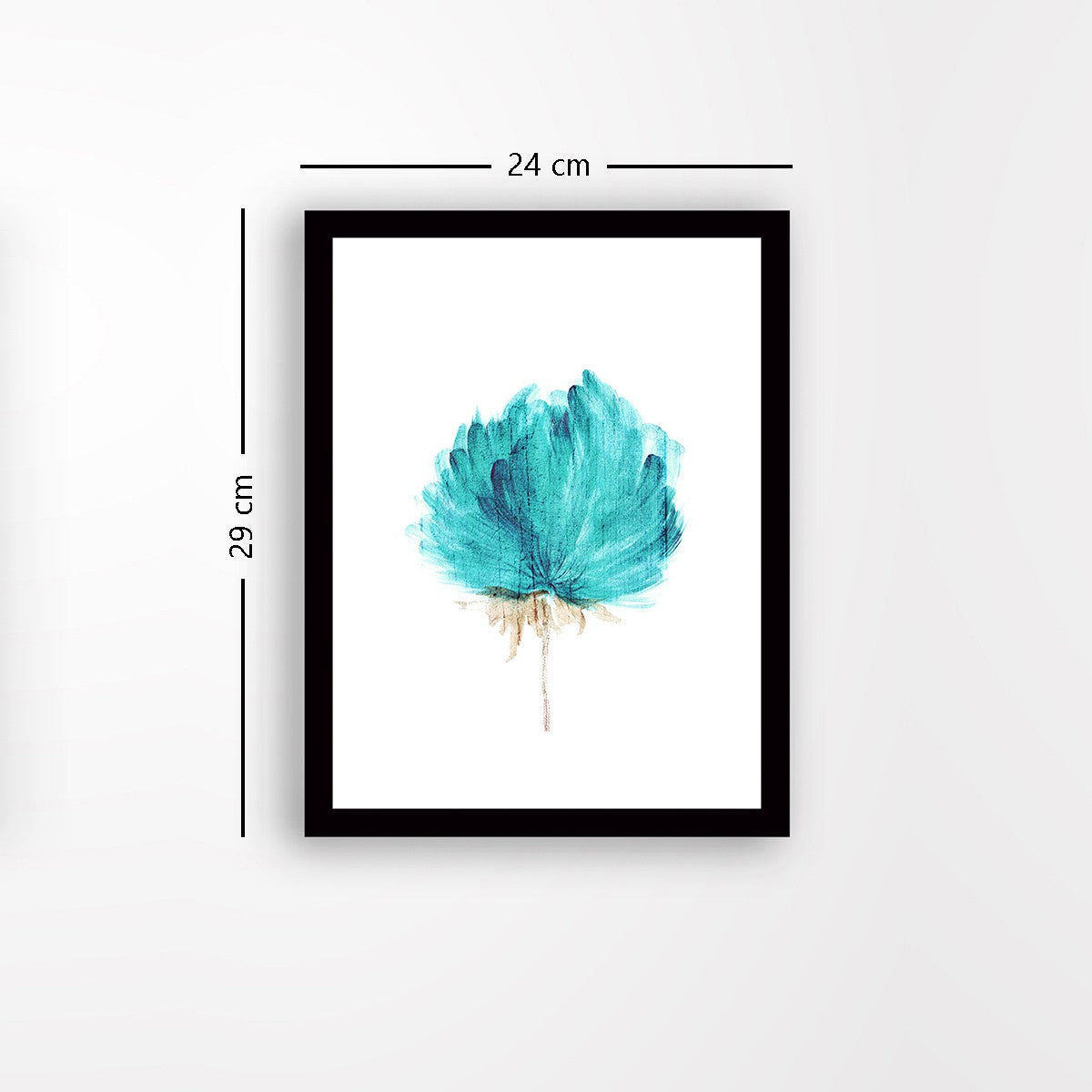 Quadro Decorativo MDF Emoldurado - Arte Multicolor 24x29cm com Moldura de Madeira 2cm