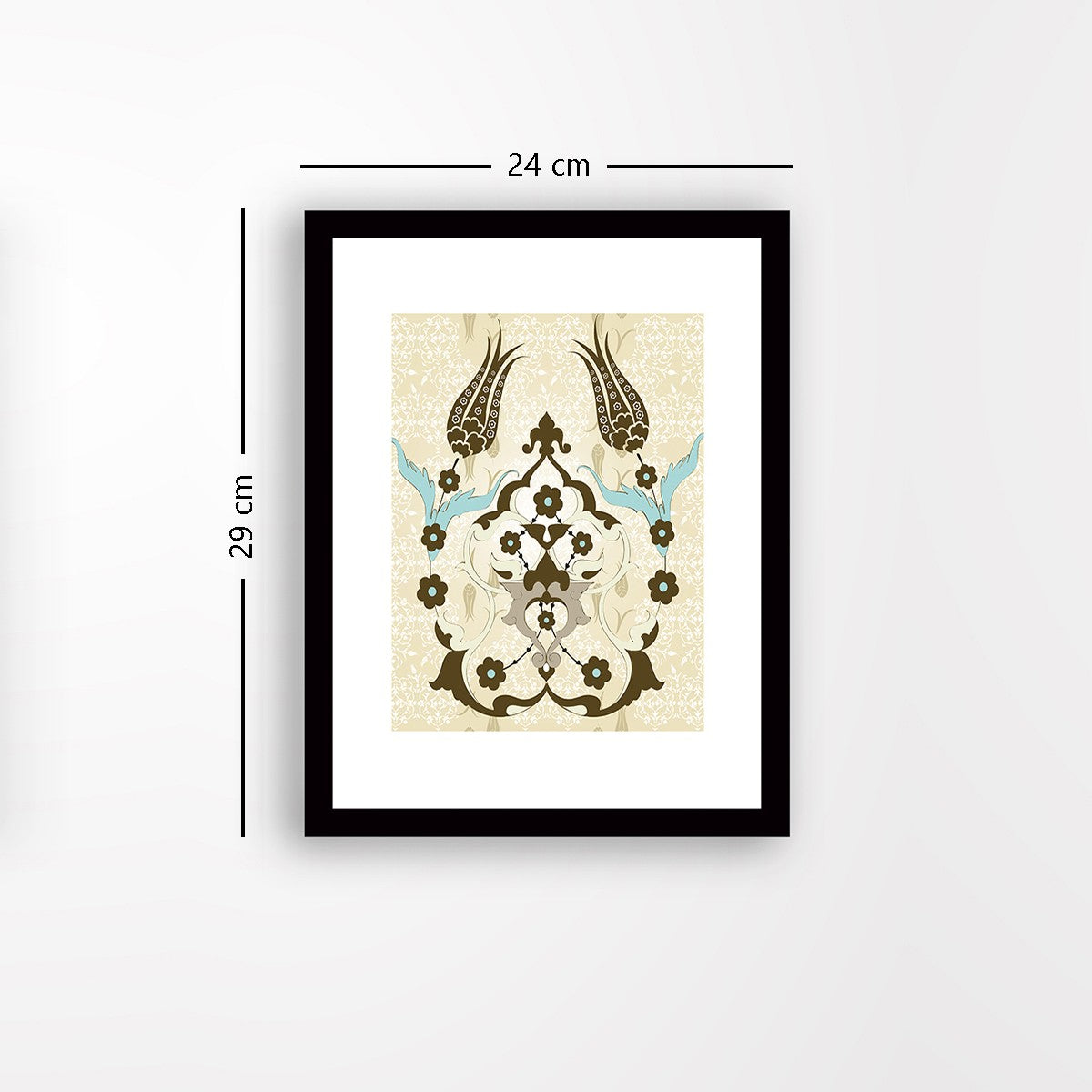 Quadro Decorativo MDF Emoldurado - Arte Multicolor 24x29cm com Moldura de Madeira 2cm