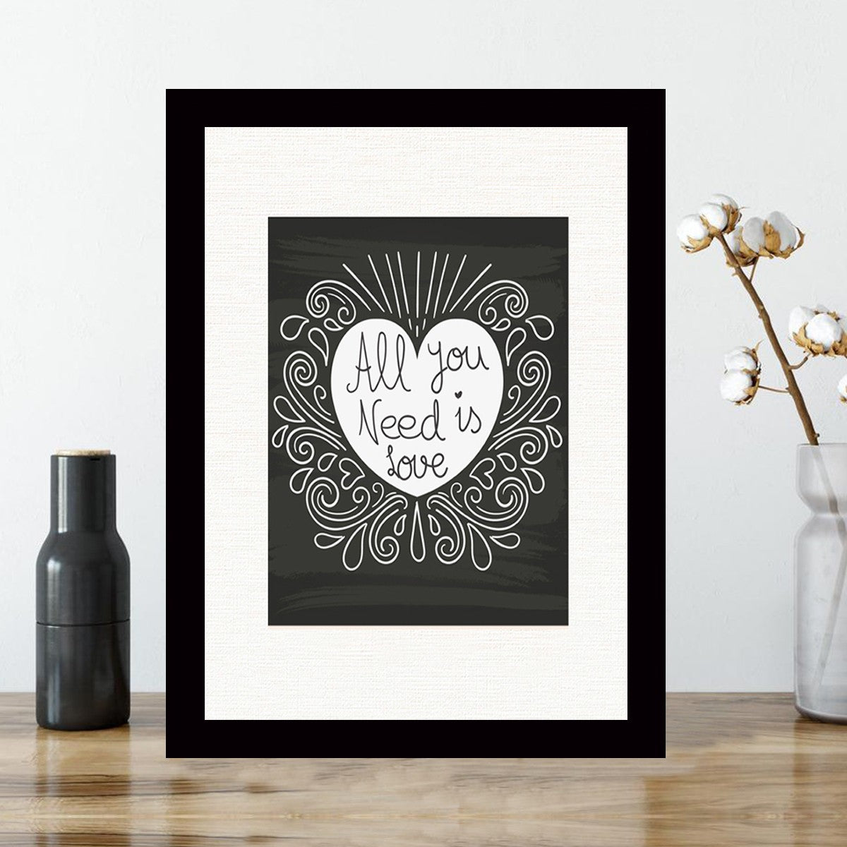 Quadro Decorativo MDF Emoldurado - Arte Multicolor 24x29cm com Moldura de Madeira 2cm