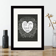 Quadro Decorativo MDF Emoldurado - Arte Multicolor 24x29cm com Moldura de Madeira 2cm