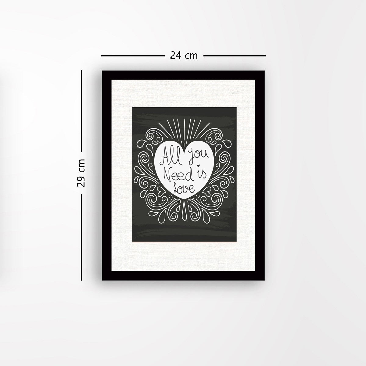 Quadro Decorativo MDF Emoldurado - Arte Multicolor 24x29cm com Moldura de Madeira 2cm