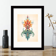 Quadro Decorativo MDF Emoldurado - Arte Multicolor 24x29cm com Moldura de Madeira 2cm