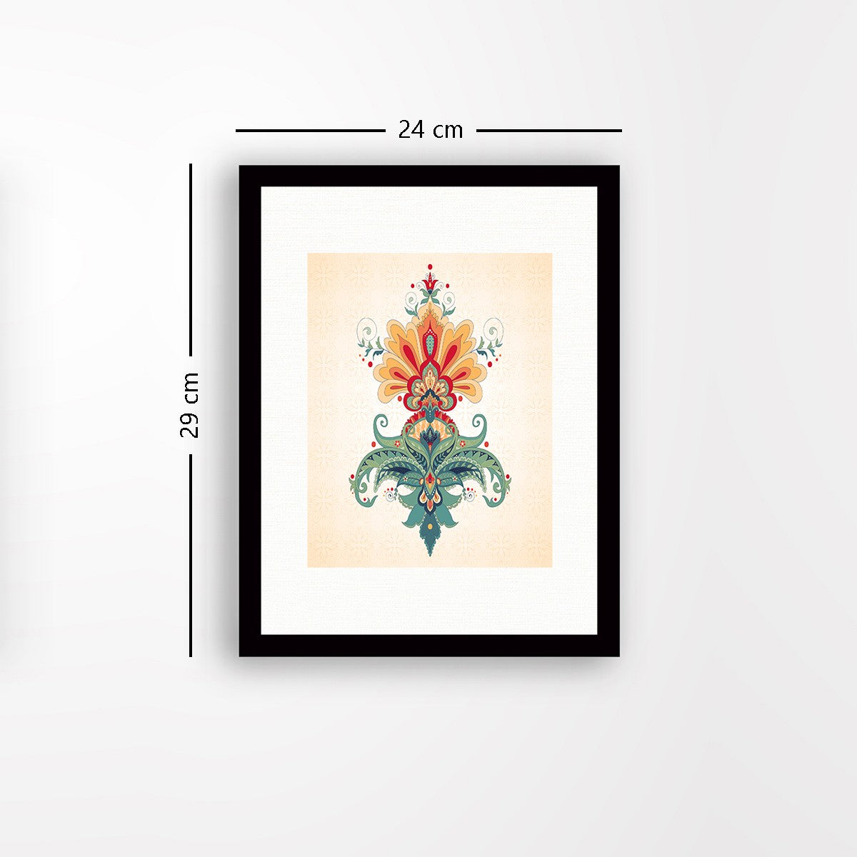 Quadro Decorativo MDF Emoldurado - Arte Multicolor 24x29cm com Moldura de Madeira 2cm