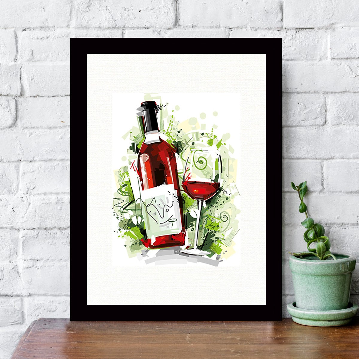 Quadro Decorativo MDF Emoldurado - Arte Multicolor 24x29cm com Moldura de Madeira 2cm