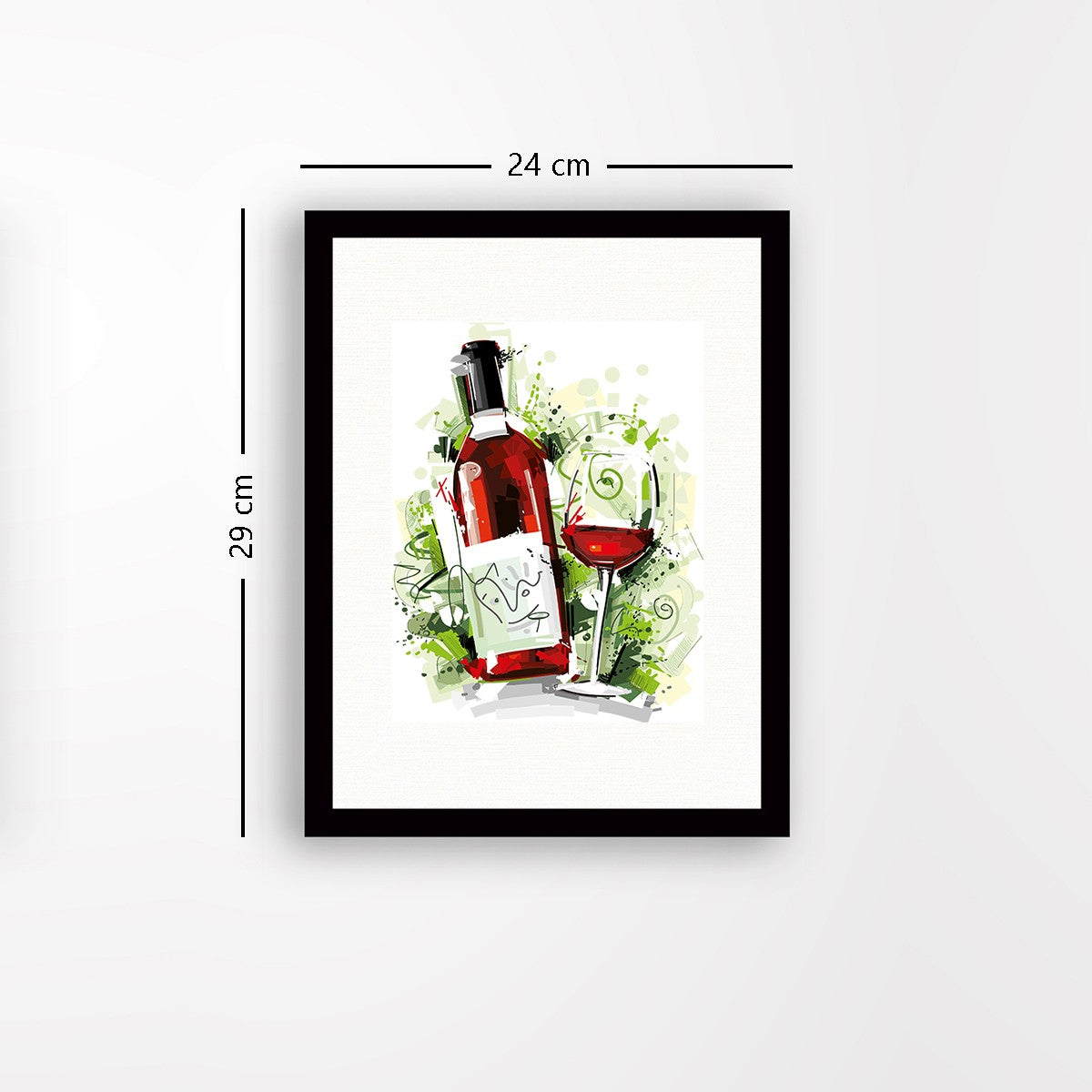 Quadro Decorativo MDF Emoldurado - Arte Multicolor 24x29cm com Moldura de Madeira 2cm