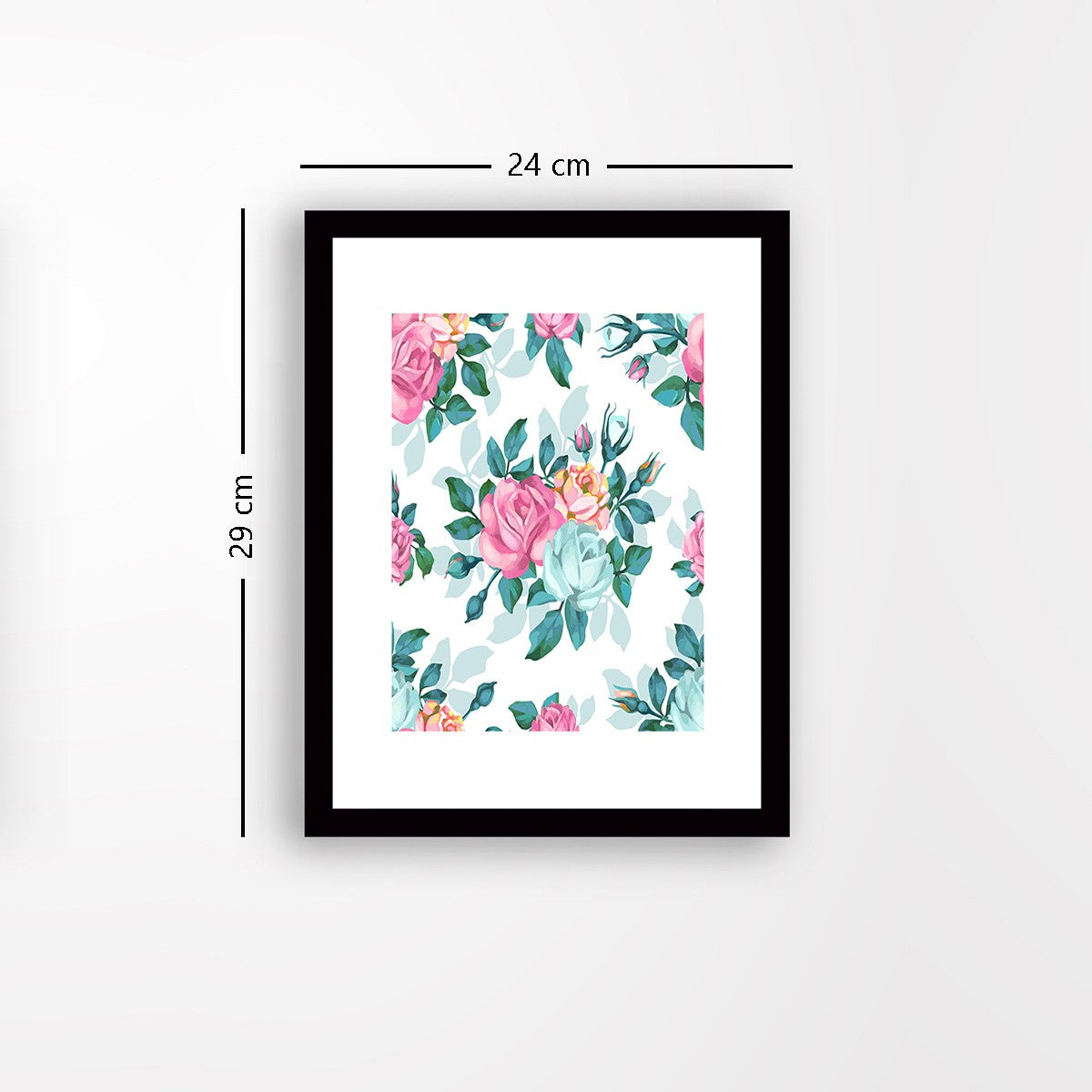 Quadro Decorativo MDF Emoldurado - Arte Multicolor 24x29cm com Moldura de Madeira 2cm