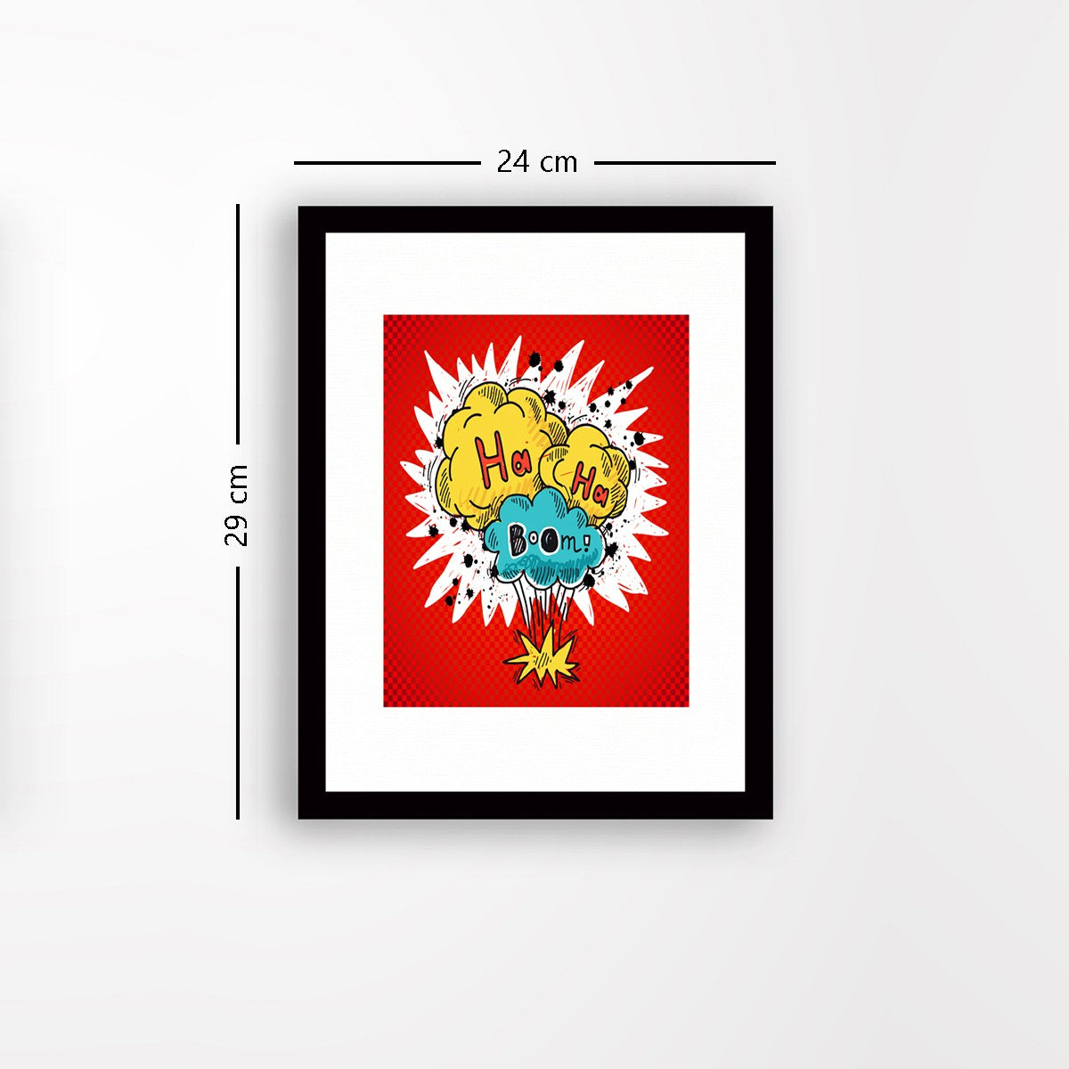 Quadro Decorativo MDF Emoldurado - Arte Multicolor 24x29cm com Moldura de Madeira 2cm