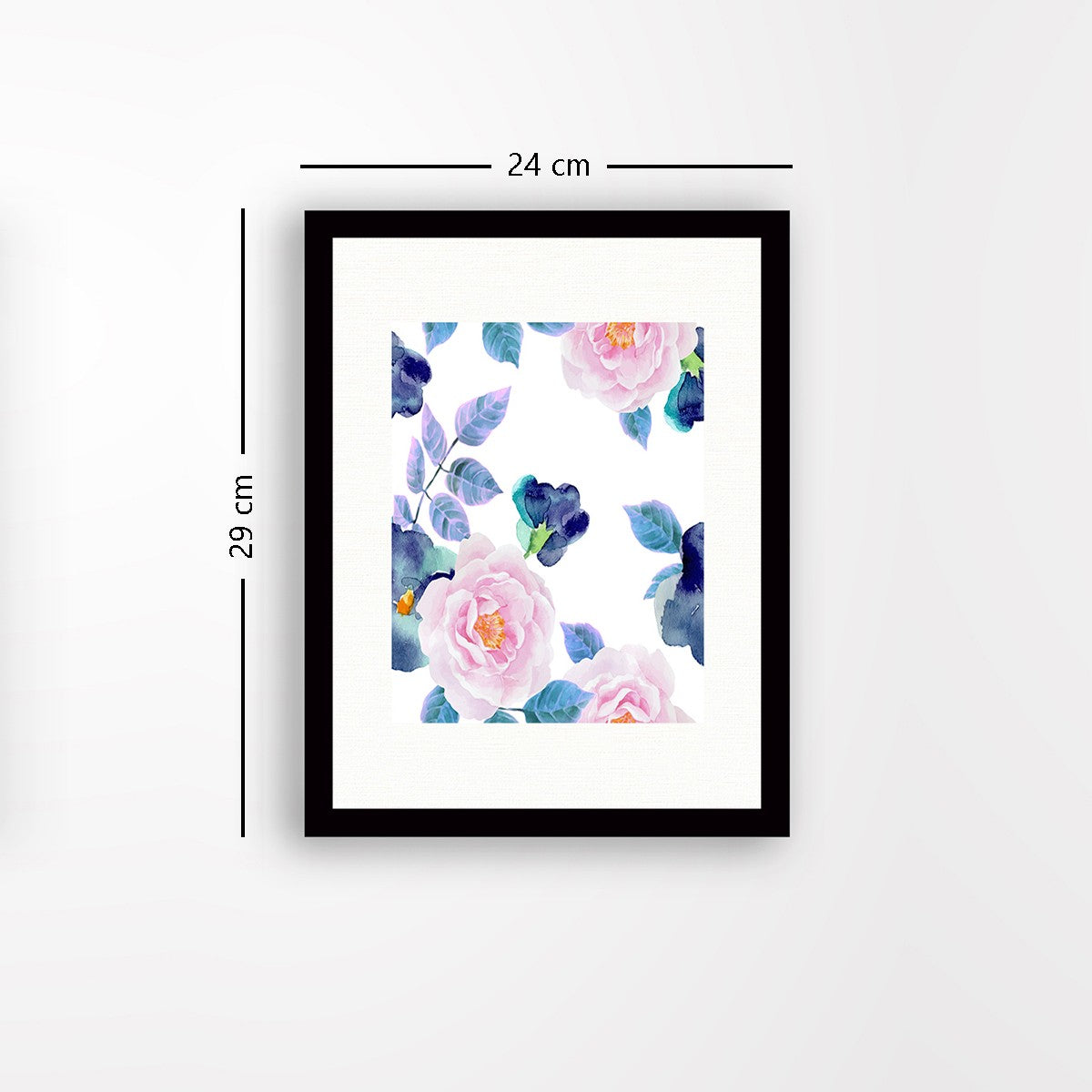 Quadro Decorativo MDF Emoldurado - Arte Multicolor 24x29cm com Moldura de Madeira 2cm