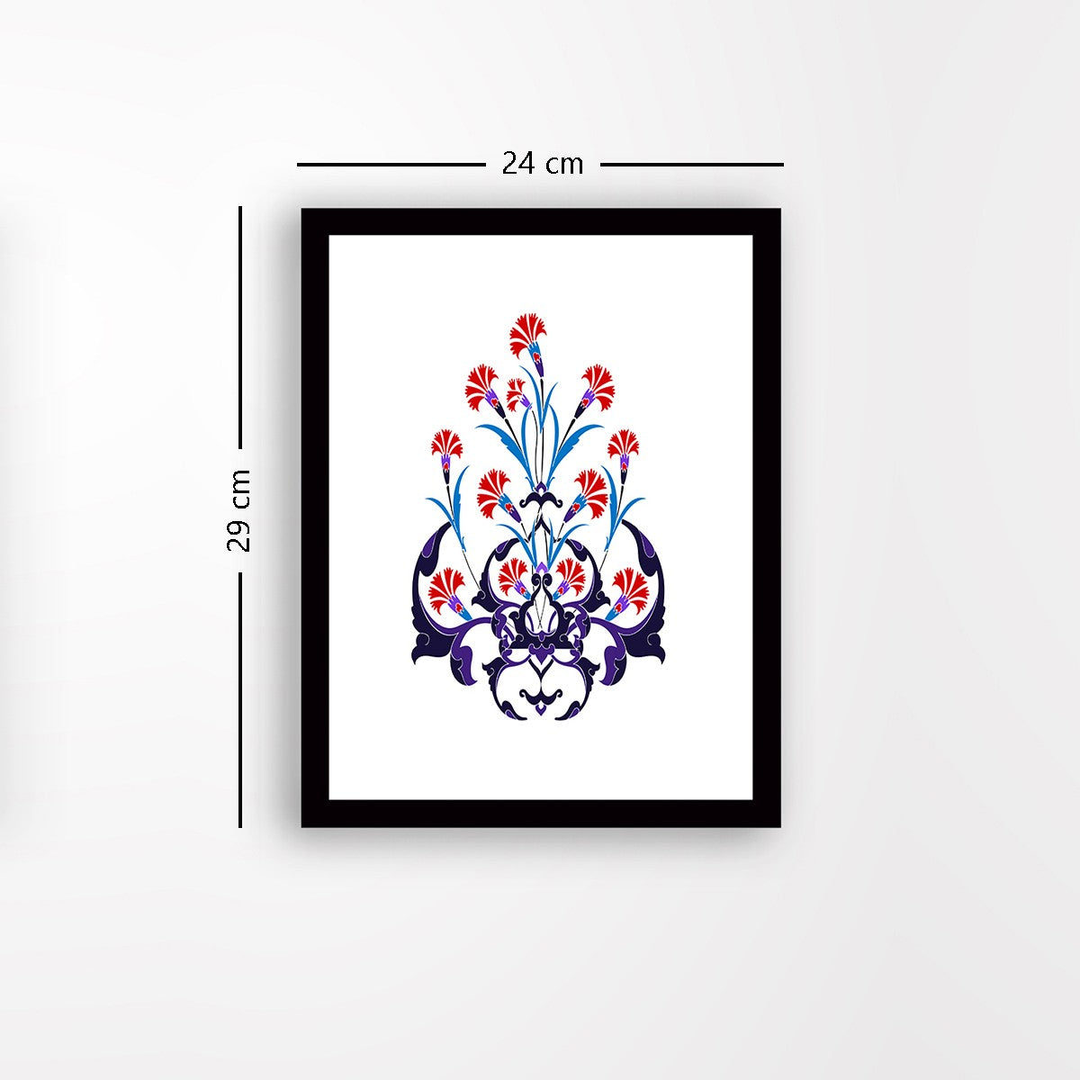 Quadro Decorativo MDF Emoldurado - Arte Multicolor 24x29cm com Moldura de Madeira 2cm